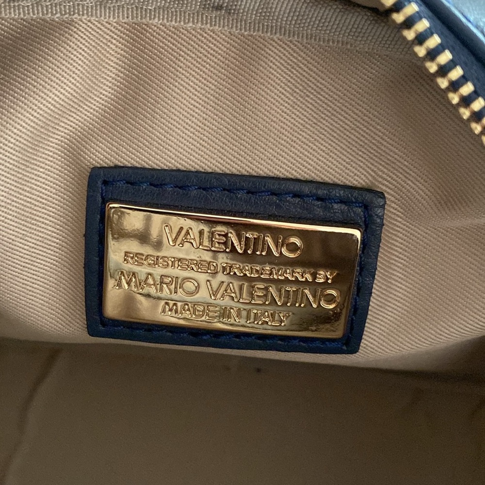 Valentino by Mario Valentino MIA Signature Genuine leather deep blue crossbody - Picture 10 of 14